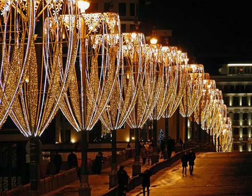 Новогодние консоли на столбы в Актобе